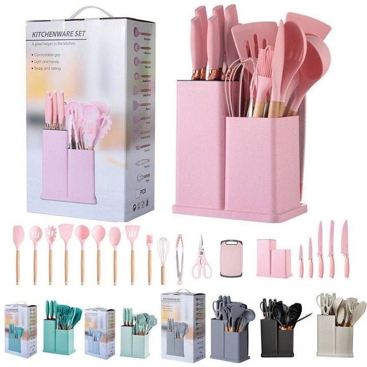 Set Utensilios Cocina En Silicona 19pz