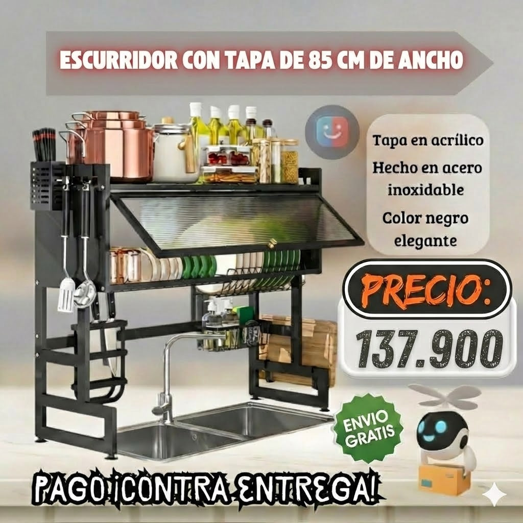 🌟 Escurridor con Tapa - 85 CM de ancho